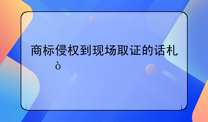 商标侵权到现场取证的话术？