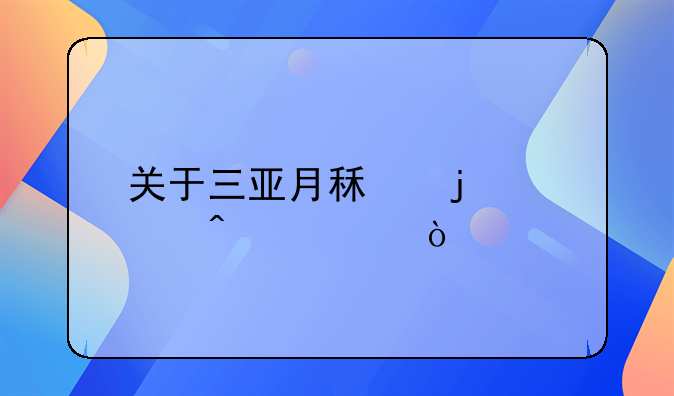 关于三亚月租的家庭旅馆？