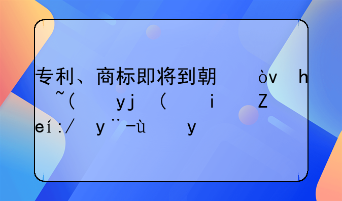 专利、商标即将到期？抗“疫”期间这样续期